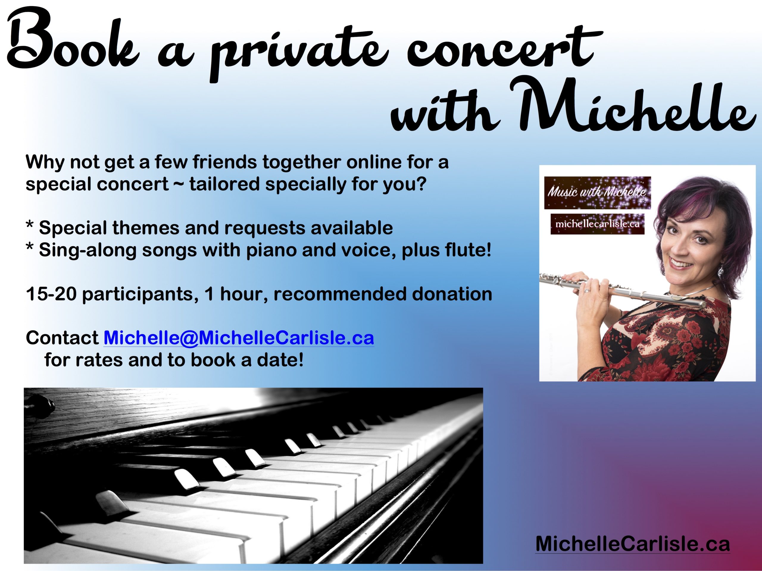 Book a Concert with Michelle