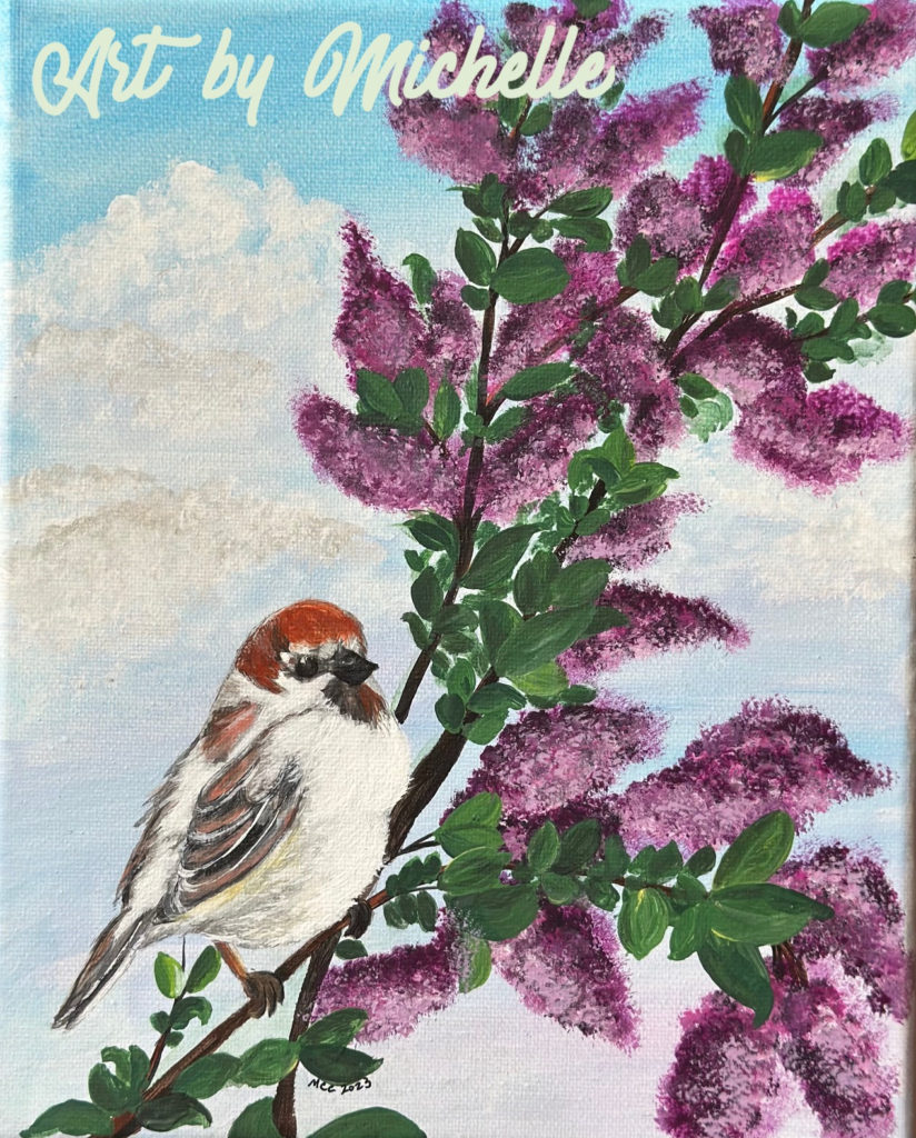 Bird With Flowers